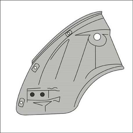 supporto paraurti anteriore + lamiera SX fino al  7/67  supporto paraurti anteriore + lamiera SX fino al  7/67