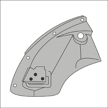 supporto paraurti anteriore + lamiera SX 8/67 in poi