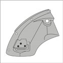supporto paraurti anteriore + lamiera SX 8/67 in poi