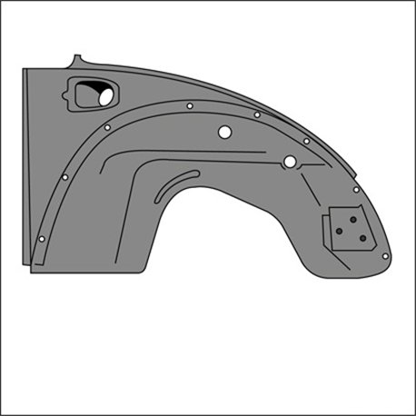 fianchetto anteriore completo di passaruota DX 8/67 in poi - orig. Vw