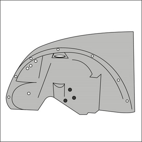 fianchetto anteriore completo di passaruota SX 1302/03