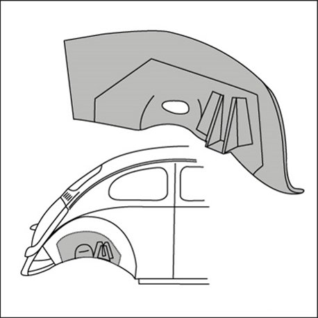 lamiera di riparazione per passaruota DX - 7/66 + std -7/73