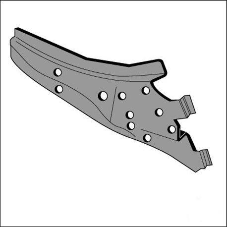 supporto paraurti post. 8/67 in poi, SX supporto paraurti post. 8/67 in poi, SX