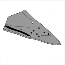 supporto paraurti posteriore + lamiera fino 7/67, SX