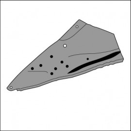 supporto paraurti posteriore + lamiera fino 7/67, DX
