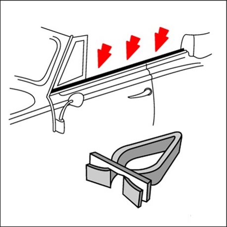 clips per modanature cromate vetri cabrio (cad.) 