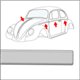 kit modanature carrozzeria 7 pz 10/52-10/62 (fino allo chassis 5010447)