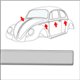 kit modanature carrozzeria 7 pz 10/52-10/62 in acciaio (fino allo chassis 5010447)
