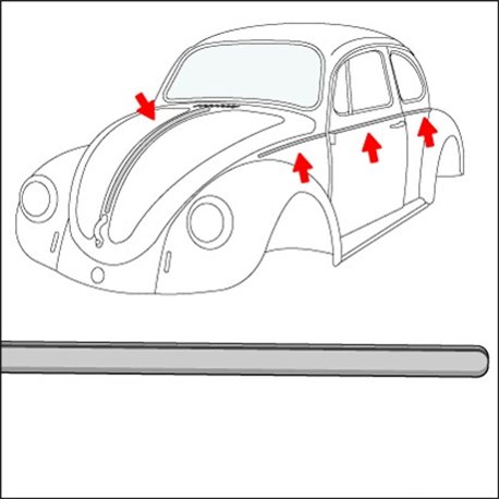 kit modanature carrozzeria 7 pz 8/67 - 7/73 kit modanature carrozzeria 7 pz 8/67 - 7/73