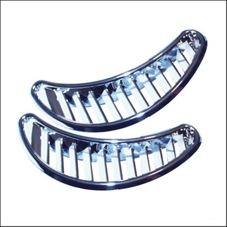 griglie areazione mezzaluna cromate - (coppia)  griglie areazione mezzaluna cromate - (coppia)