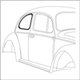 guarnizione vetro laterale DX Standard 8/64 in poi  - orig. Vw