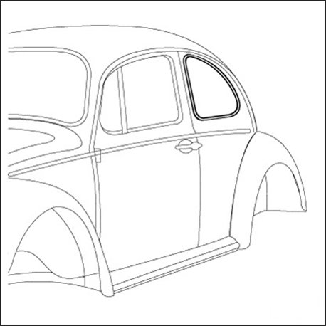 guarnizione vetro laterale SX De Luxe 10/52-7/64 - orig. Vw guarnizione vetro laterale SX De Luxe 10/52-7/64 - orig. Vw