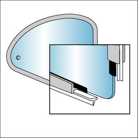 guarnizione vetro/cornice POP-OUT fino 7/64 - coppia 