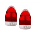 plastiche per fanalino 8/67 - 7/72 rosso-bianco - (coppia)