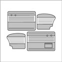 pannelli per porte cabrio ant/post TMI 8/64-7/66 bicolore off white 15/grey 16 