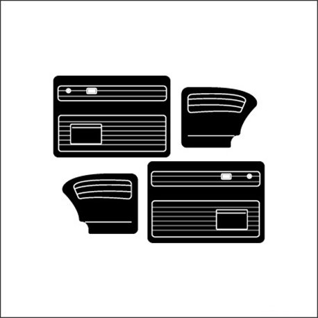 pannelli per porte ant/post TMI (con tasche) 8/66 in poi black 11 pannelli per porte ant/post TMI (con tasche) 8/66 in poi black 11