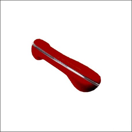 bracciolo portiera 8/58-7/67 DX rosso con cromatura