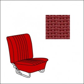 set fodere cabrio vinile TMI 8/64-7/67 Basket Weave/red 07