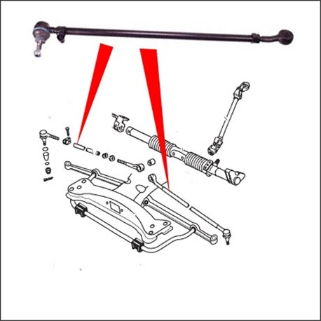 braccio sterzo completo DX/SX 1302/1303 8/74 in poi