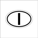 targa "I" (disponibili anche altre nazioni)