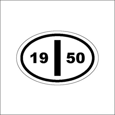 targa "I" con l'anno di costruzione dal 1950 al 1985